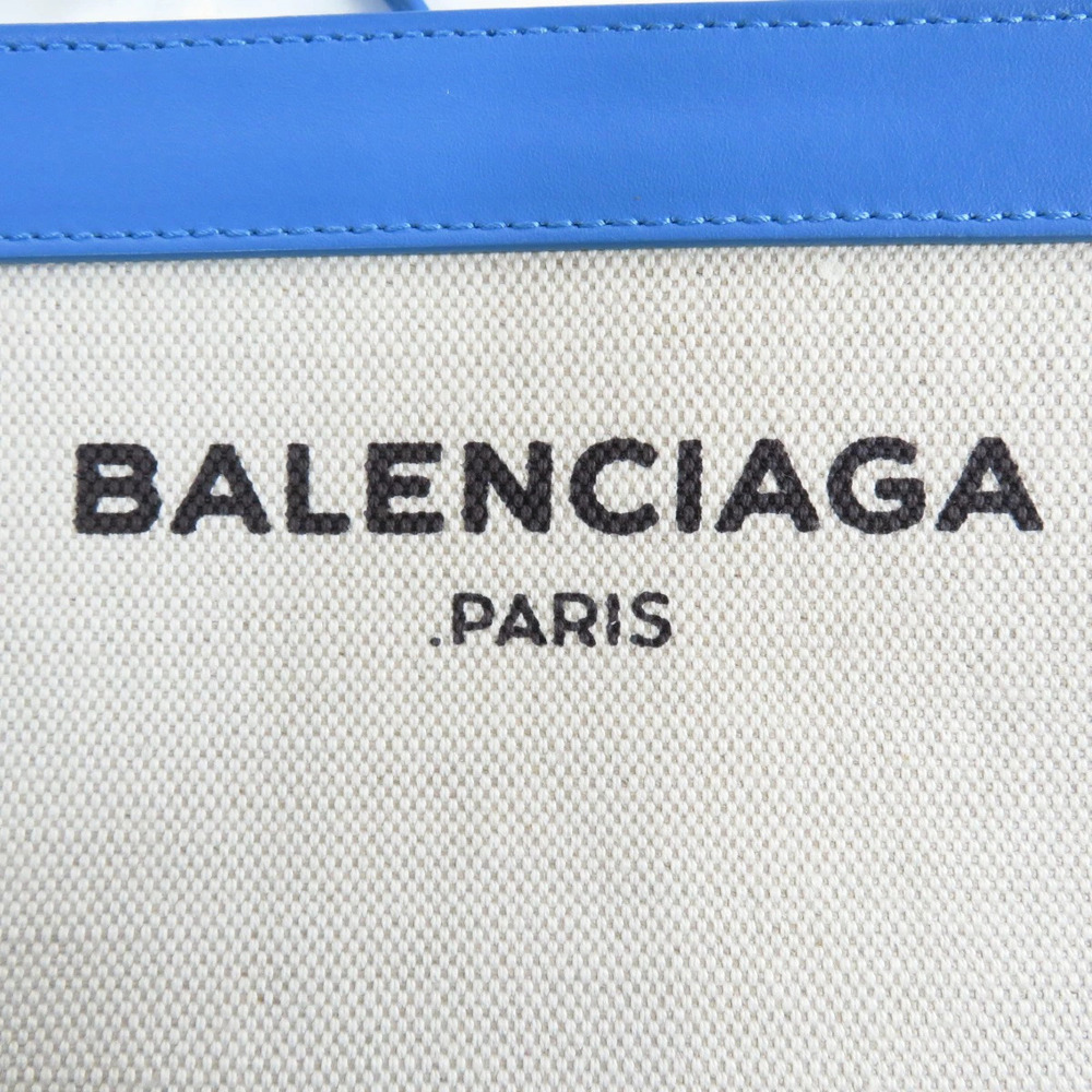 Balenciaga Navy Blue Pochette Shoulder Bag Canvas Leather - Picture 8 of 11